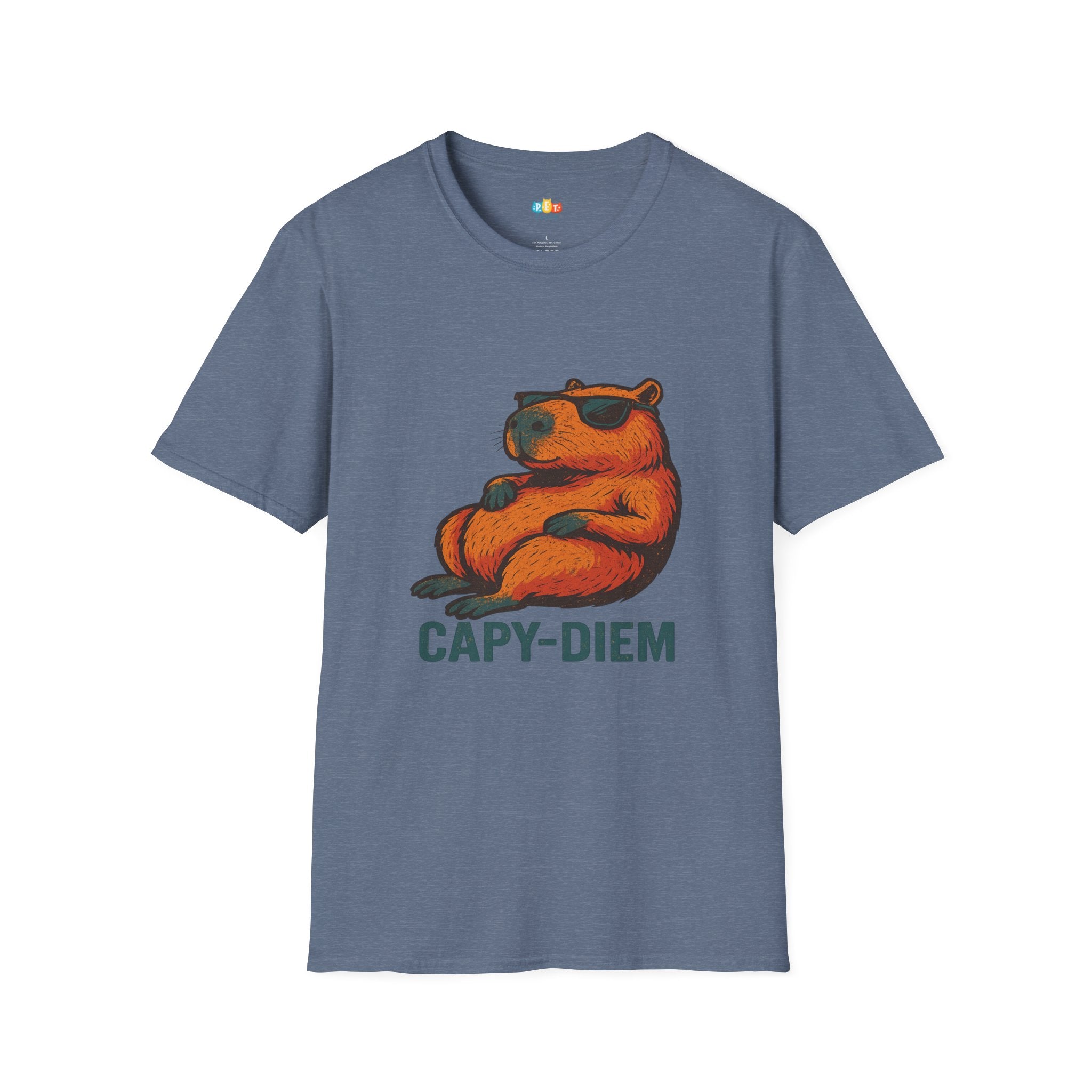 Capy-Diem Cool Capybara Sunglasses T-Shirt - Funny Chill Vibes Seize The Day Animal Lover Graphic Tee