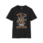 Whose Fur Is This Trick Question T-Shirt - Funny Multi Pet Owner Hair Shedding Mystery Investigation Humor Tee
