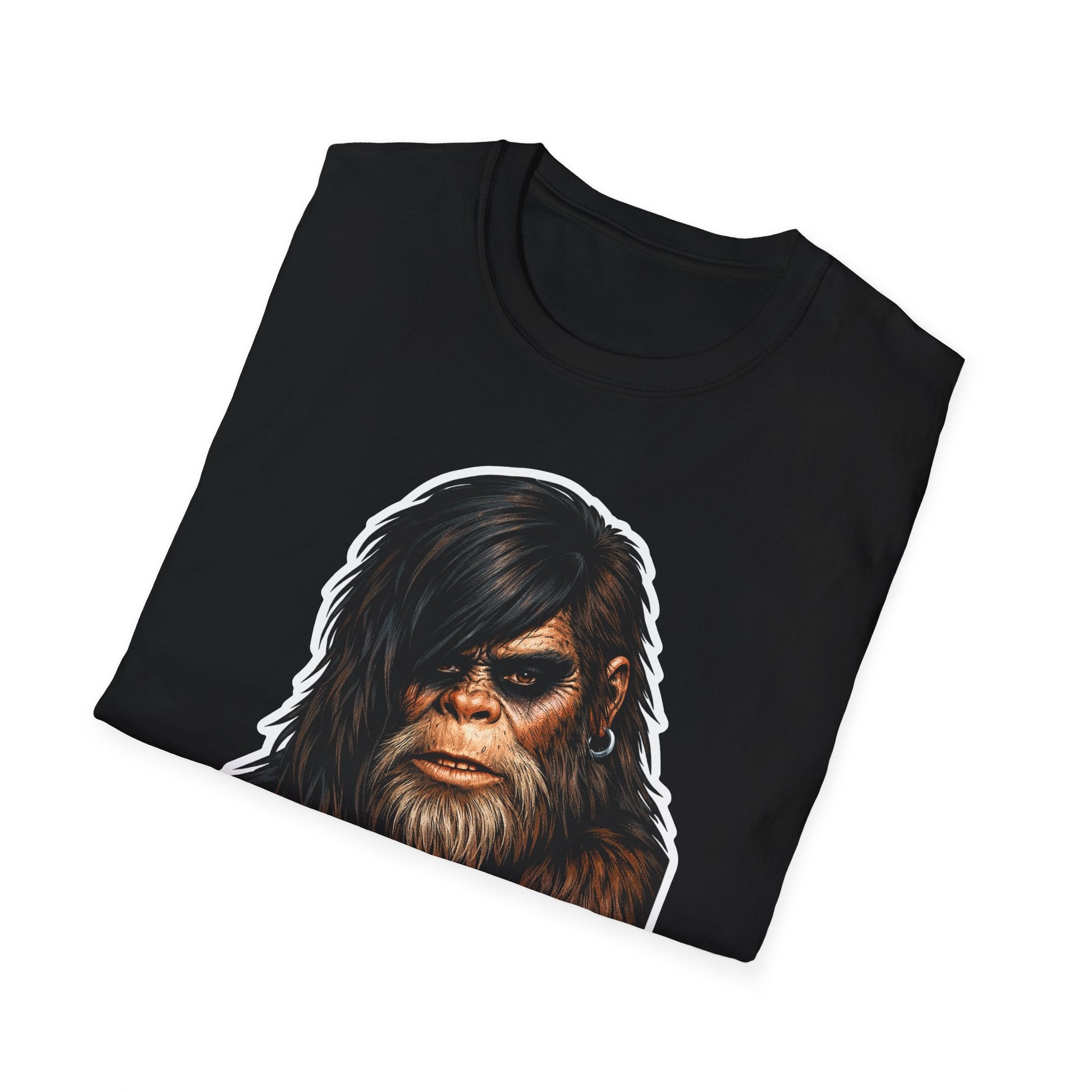 Eyeliner in Exile Funny Emo Bigfoot T-Shirt | Cryptid Companions Collection by PetPulse