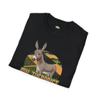 My Therapist Is A Donkey T-Shirt - Funny Farm Life Rural Country Living Donkey Therapy Animal Graphic Tee