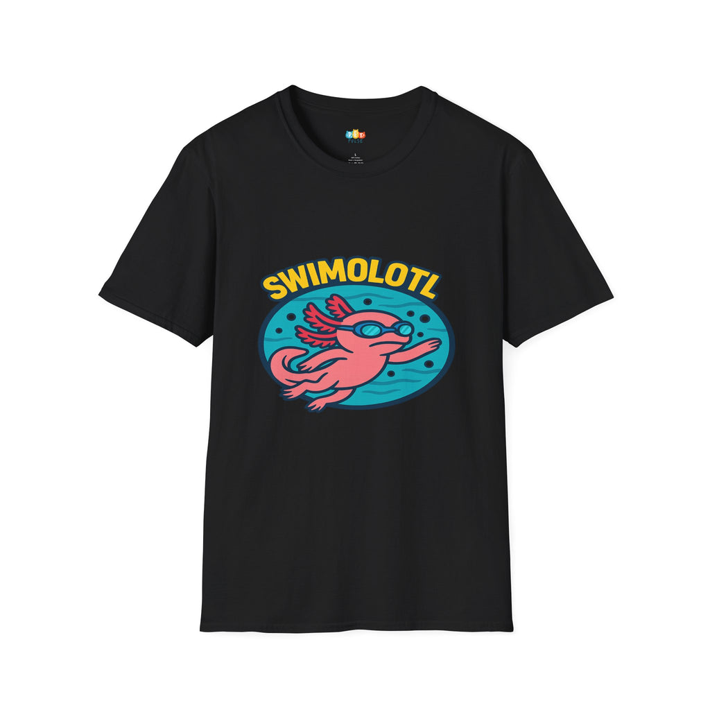 Swimolotl Athletic Axolotl Swimming T-Shirt - Funny Animal Pun Pool Swimmer Water Sports Fitness Tee