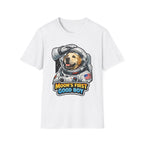Moon's First Good Boy T-Shirt — Astronaut Dog Space Tee Moon’s First Good Boy Funny Astronaut Labrador T-Shirt | Cosmic Encounters Collection by PetPulse