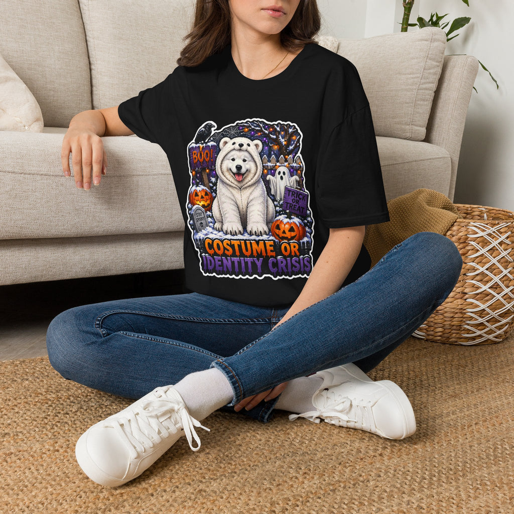 Costume or Identity Crisis Samoyed Polar Bear Costume T-Shirt | Halloween Pet T-Shirts Collection by PetPulse