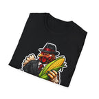 Leave Gun Take Corn Funny Mobster Chicken T-Shirt | Tommy Gun Rooster With Corn Graphic Tee for Chicken Owners | PetPulse