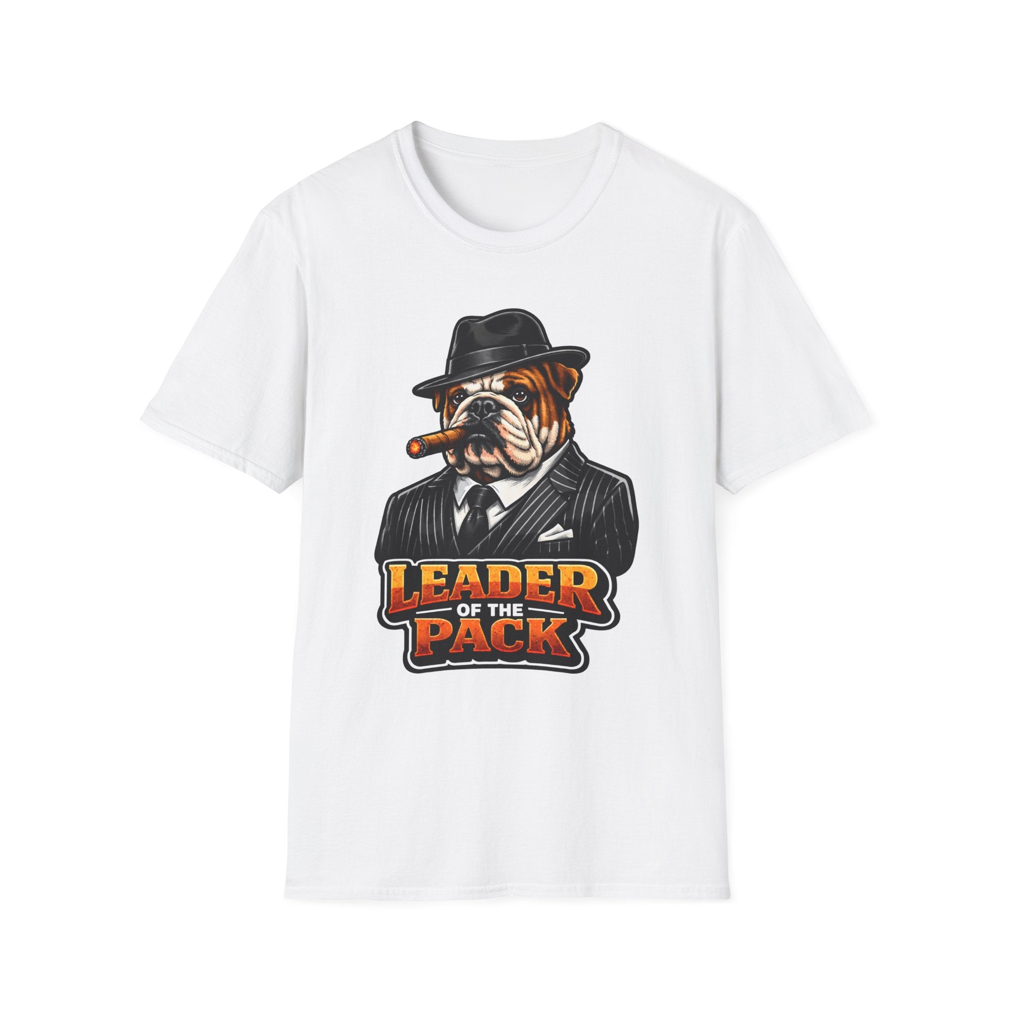 Leader of the Pack Funny Mobster English Bulldog T-Shirt | The Dog Father Collection by PetPulse