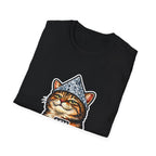 My Tin Foil Hat Works Funny Smug Conspiracy Cat T-Shirt | Cat-Spiracy Theorist Series | Pet-Spiracy Theorist Collection by PetPulse