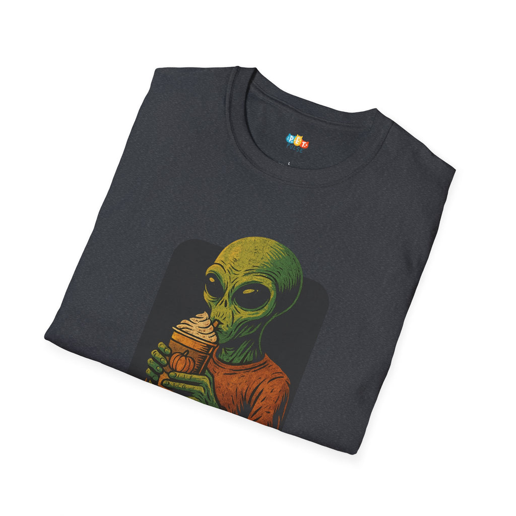 So Good It's Scary Alien Pumpkin Spice Halloween T-Shirt - Funny UFO PSL Coffee Sci-Fi Tee