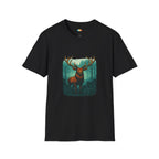 Majestic Forest Stag T-Shirt - Wild Deer Antlers Woodland Nature Hunting Vintage Wildlife Graphic Tee