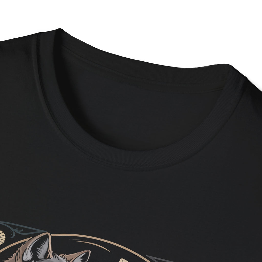 Wolf Art T-Shirt — Vintage Floral Wildlife Tee