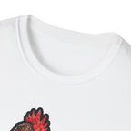 Sleep With The Chickens Funny Dark Humor Chicken T-Shirt | Tuxedo Rooster Waterfront Graphic Tee for Chicken Owners | PetPulse