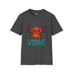 I Smile A Lotl Happy Axolotl Pun T-Shirt - Funny Animal Cute Amphibian Positive Vibes Joy Tee