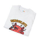 Singolotl Musical Axolotl Karaoke Singer T-Shirt - Funny Animal Pun Music Performance Vocalist Tee