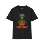 Sweet Tooth From Space Alien Halloween T-Shirt - Funny UFO Trick or Treat Candy Sci-Fi Tee