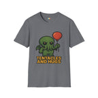 Tentacles and Hugs Cthulhu T-Shirt - Funny Cute Lovecraft Octopus Monster Horror Comedy Graphic Tee