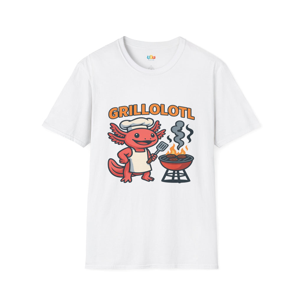 Grillolotl BBQ Axolotl T-Shirt - Funny Grilling Chef Gift BBQ Master Barbecue Cooking Dad Tee