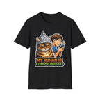 My Human Is Compromised Funny Conspiracy Cat T-Shirt | Cat-Spiracy Theorist Series | Pet-Spiracy Theorist Collection by PetPulse