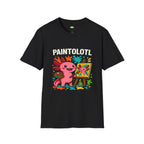 Paintolotl Artist Axolotl T-Shirt - Funny Painting Art Creative Canvas Palette Brush Artist Tee