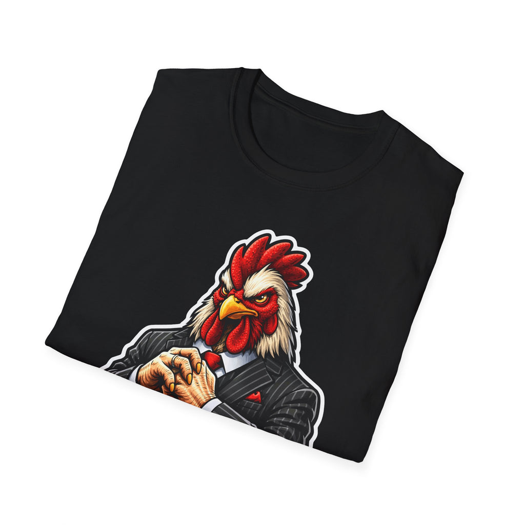 Respect The Peck Funny Boss Rooster T-Shirt | Mobster Chicken Graphic Tee for Chicken Owners | PetPulse