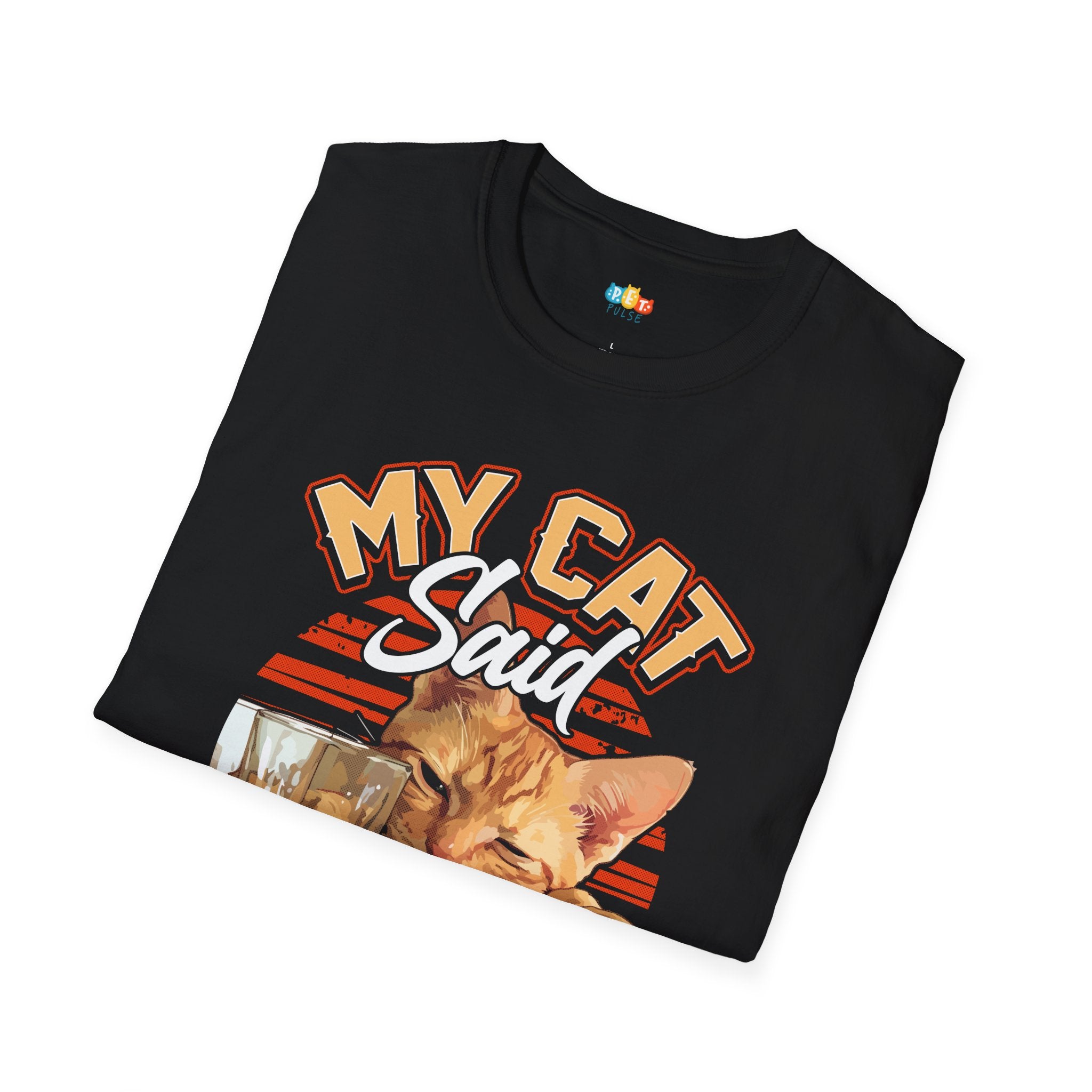 My Cat One Glass Is Fine T-Shirt - Funny Wine Lover Cat Mom Drinking Humor Wine Glass Cat Graphic Tee