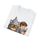 My Human Is Compromised Funny Conspiracy Cat T-Shirt | Cat-Spiracy Theorist Series | Pet-Spiracy Theorist Collection by PetPulse