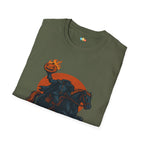 Need A Lift Halloween T-Shirt - Headless Horseman Uber Horror Comedy Gothic Spooky Fall Graphic Tee