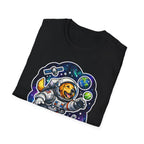 First Retriever in Orbit Funny Astronaut Golden Retriever T-Shirt | Cosmic Encounters Collection by PetPulse