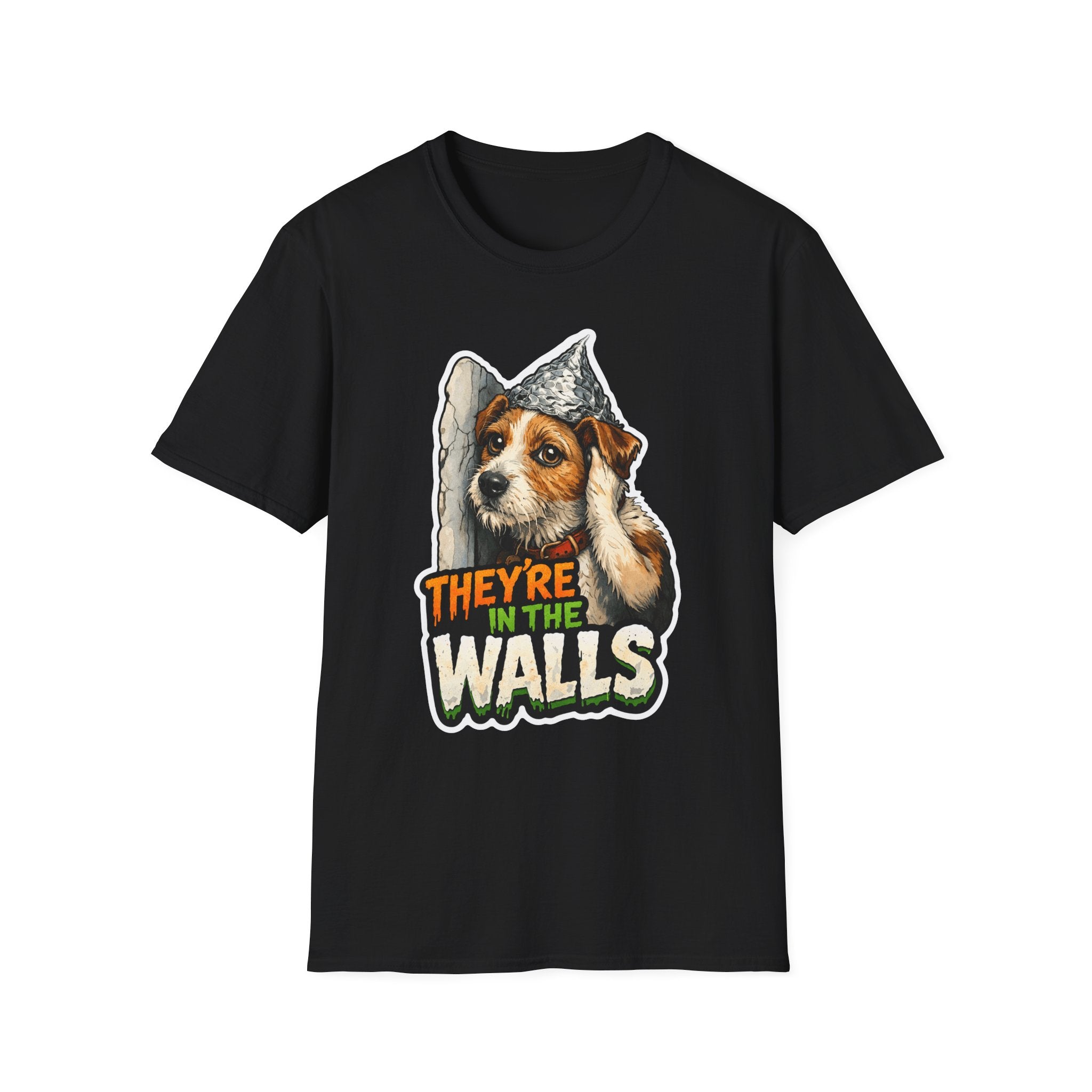 They’re in the Walls Funny Conspiracy Jack Russell Terrier T-Shirt | Pet-Spiracy Theorist Collection by PetPulse