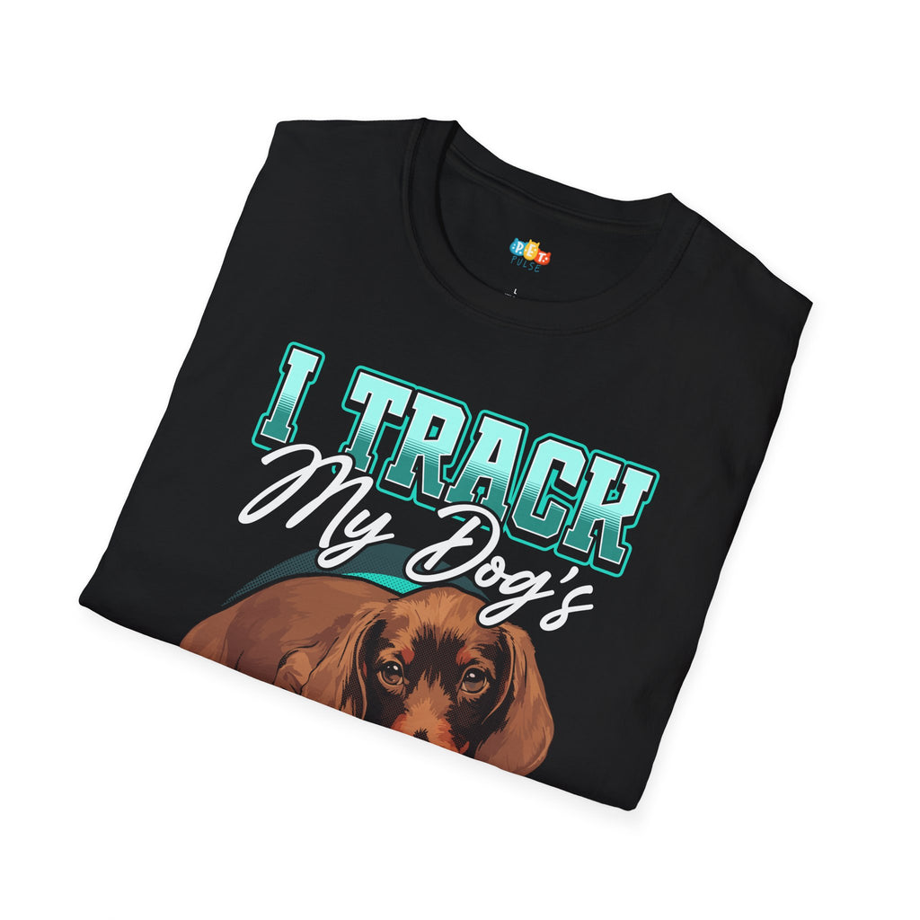 I Track My Dog's Water Intake More Closely Than My Own T-Shirt - Funny Pet Tech Enthusiast Gift Humor Tee