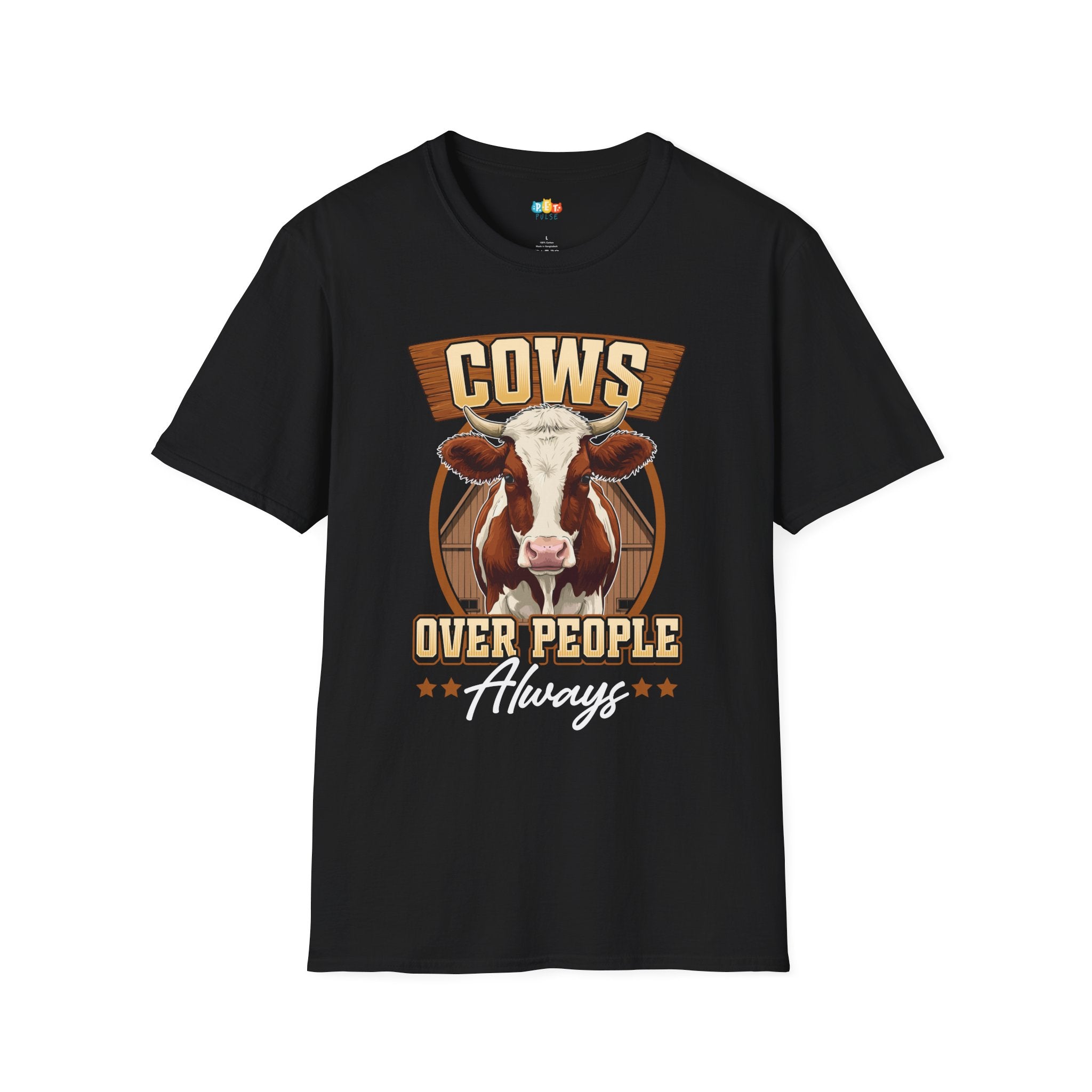 Cows Over People T-Shirt - Funny Farm Life Cattle Lover Rural Country Living Dairy Farmer Graphic Tee
