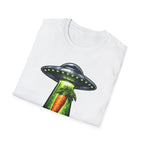 Veggie Beam Only Funny UFO Abducting Carrot T-Shirt | Cosmic Encounters Collection by PetPulse