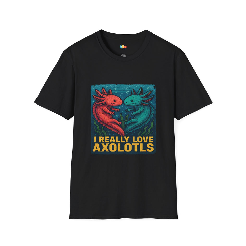 I Really Love Axolotls Heart Cute Amphibian T-Shirt - Funny Animal Lover Pet Owner Aquatic Friend Tee