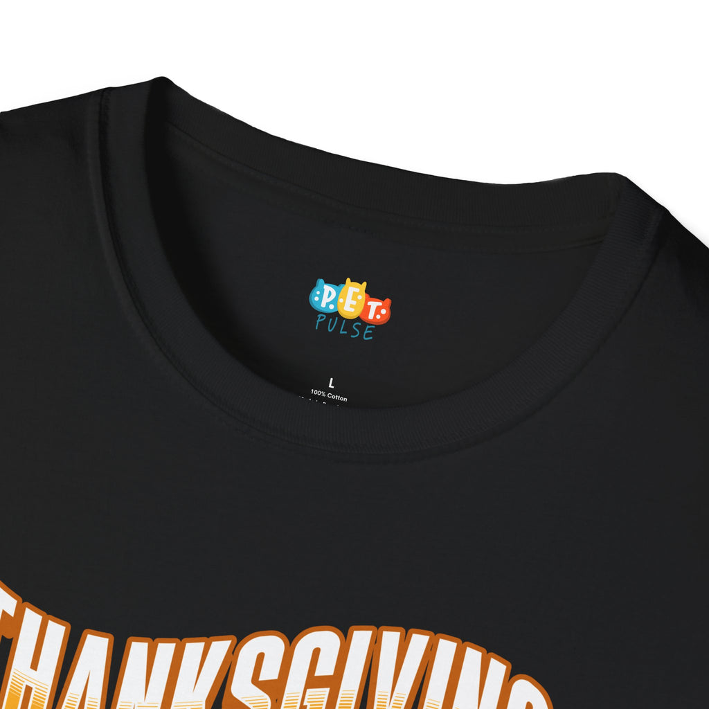 Thanksgiving Fitness Plan Chase The Dog Not The Seconds T-Shirt - Funny Pet Owner Holiday Turkey Day Workout Graphic Tee
