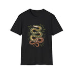 Botanical Snake T-Shirt — Earth Tone Serpent Graphic Tee