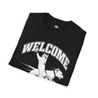 Welcome To Our Home Population Unhinged T-Shirt - Funny Multi Pet Owner Cat Dog Chaos Household Humor Tee