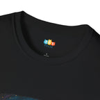 Drop The Holiday Bass Alien DJ T-Shirt - Funny Christmas Music Producer UFO Space Turntables Snowflake Tee