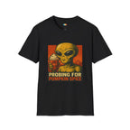 Probing For Pumpkin Spice Alien Halloween T-Shirt - Funny UFO Fall PSL Coffee Sci-Fi Tee