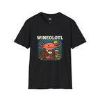 Wineolotl Sophisticated Axolotl Wine Tasting T-Shirt - Funny Animal Pun Vineyard Sommelier Classy Tee