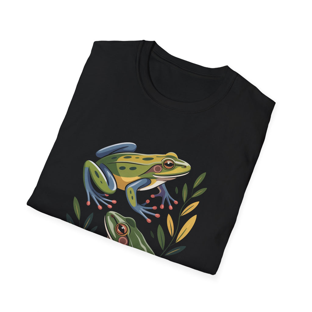 Frog Duo Graphic T-Shirt — Colorful Amphibian Nature Tee