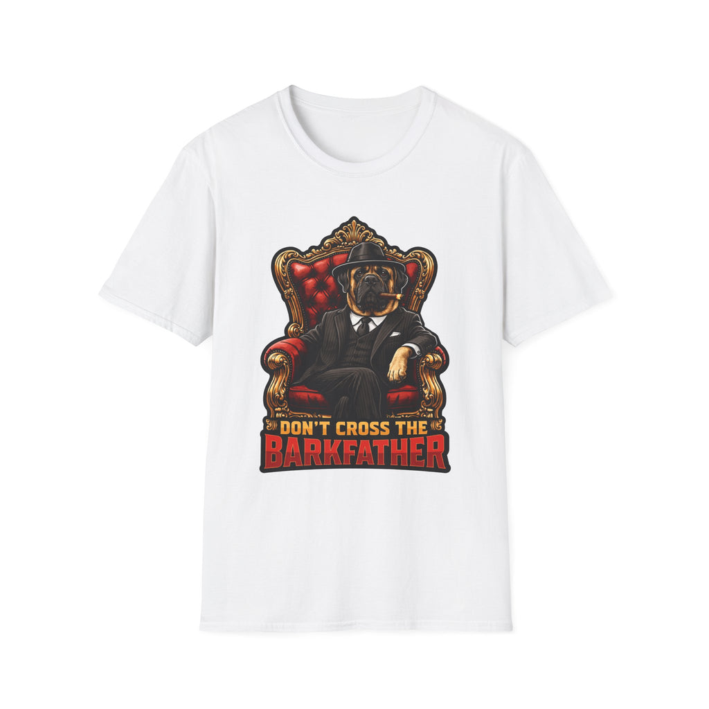 Don't Cross the Barkfather Funny Mobster Mastiff T-Shirt | The Dog Father Collection by PetPulse