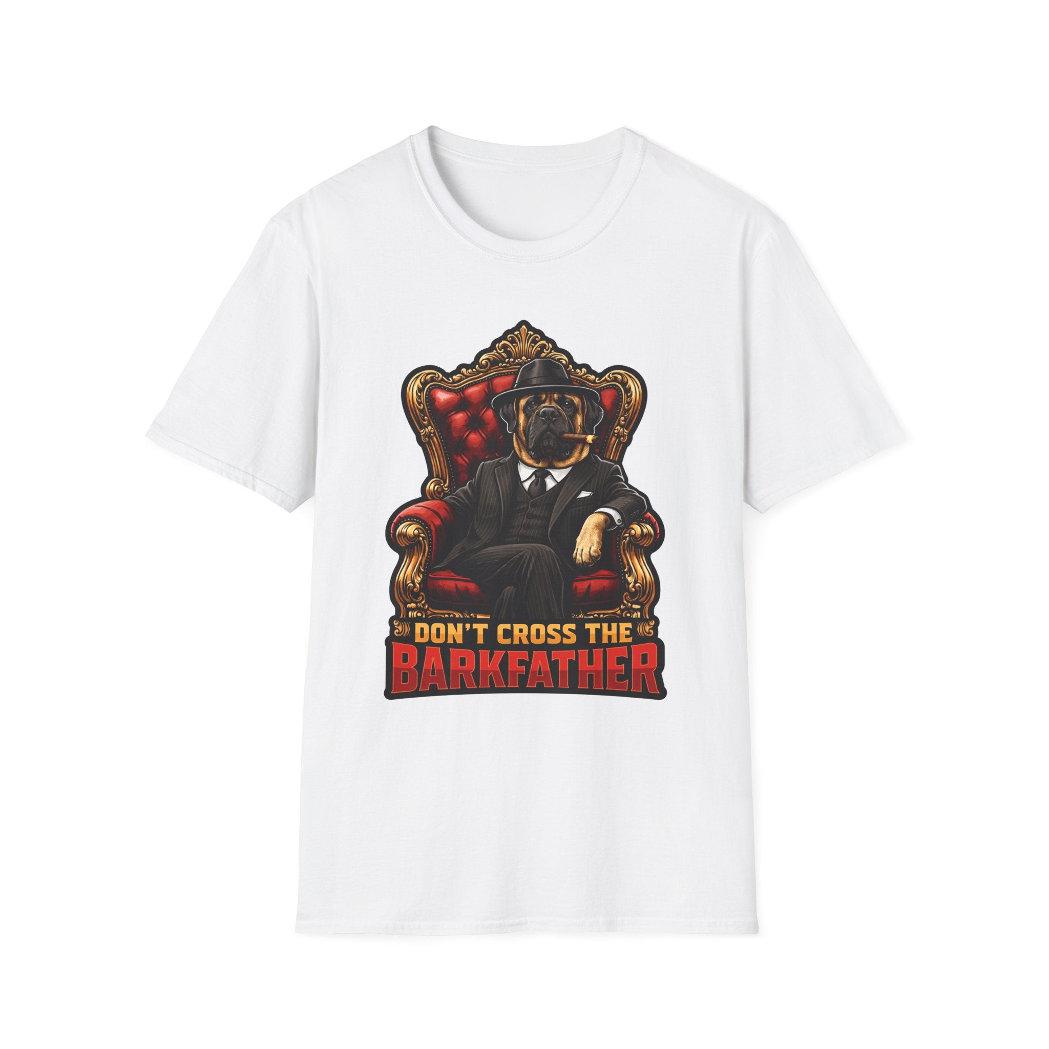 Don't Cross the Barkfather Funny Mobster Mastiff T-Shirt | The Dog Father Collection by PetPulse