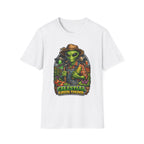 Celestial Green Thumb Funny Alien Farmer T-Shirt | Cosmic Encounters Collection by PetPulse