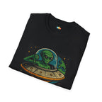 Earth Is A No For Me Alien UFO T-Shirt - Funny Space Travel Rejection Extraterrestrial Thumbs Down Tee