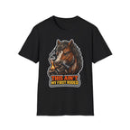 This Ain't My First Rodeo Action Hero Horse T-Shirt | Battle-Scarred Cigar Smoking Horse Graphic Tee | Mane Event Collection by PetPulse