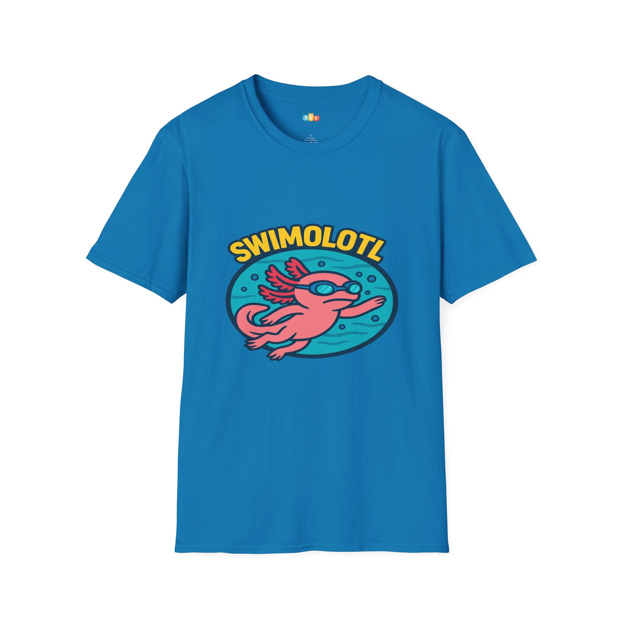 Swimolotl Athletic Axolotl Swimming T-Shirt - Funny Animal Pun Pool Swimmer Water Sports Fitness Tee