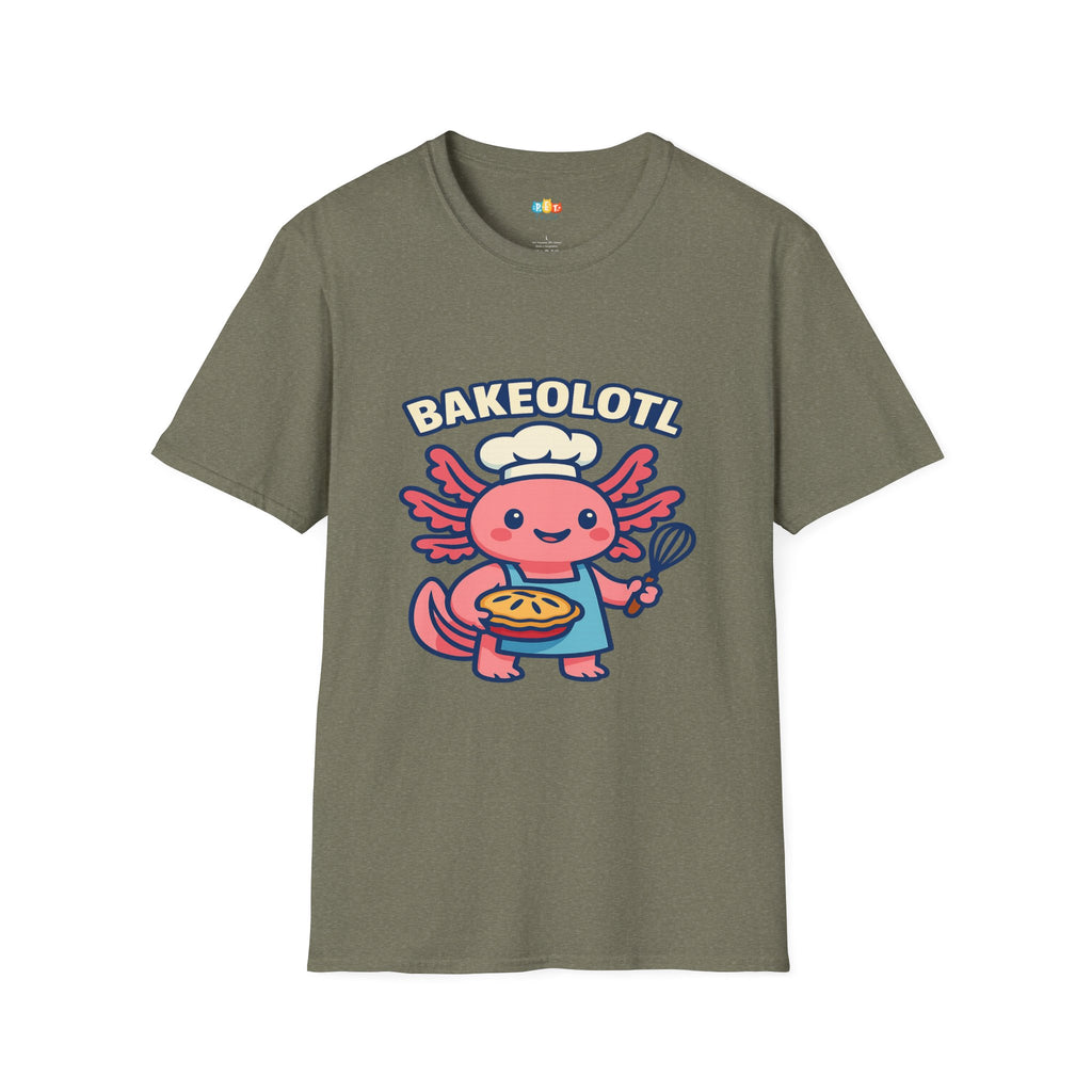 Bakeolotl Baking Axolotl T-Shirt - Funny Baker Chef Pie Whisk Kitchen Cooking Pastry Baker Tee