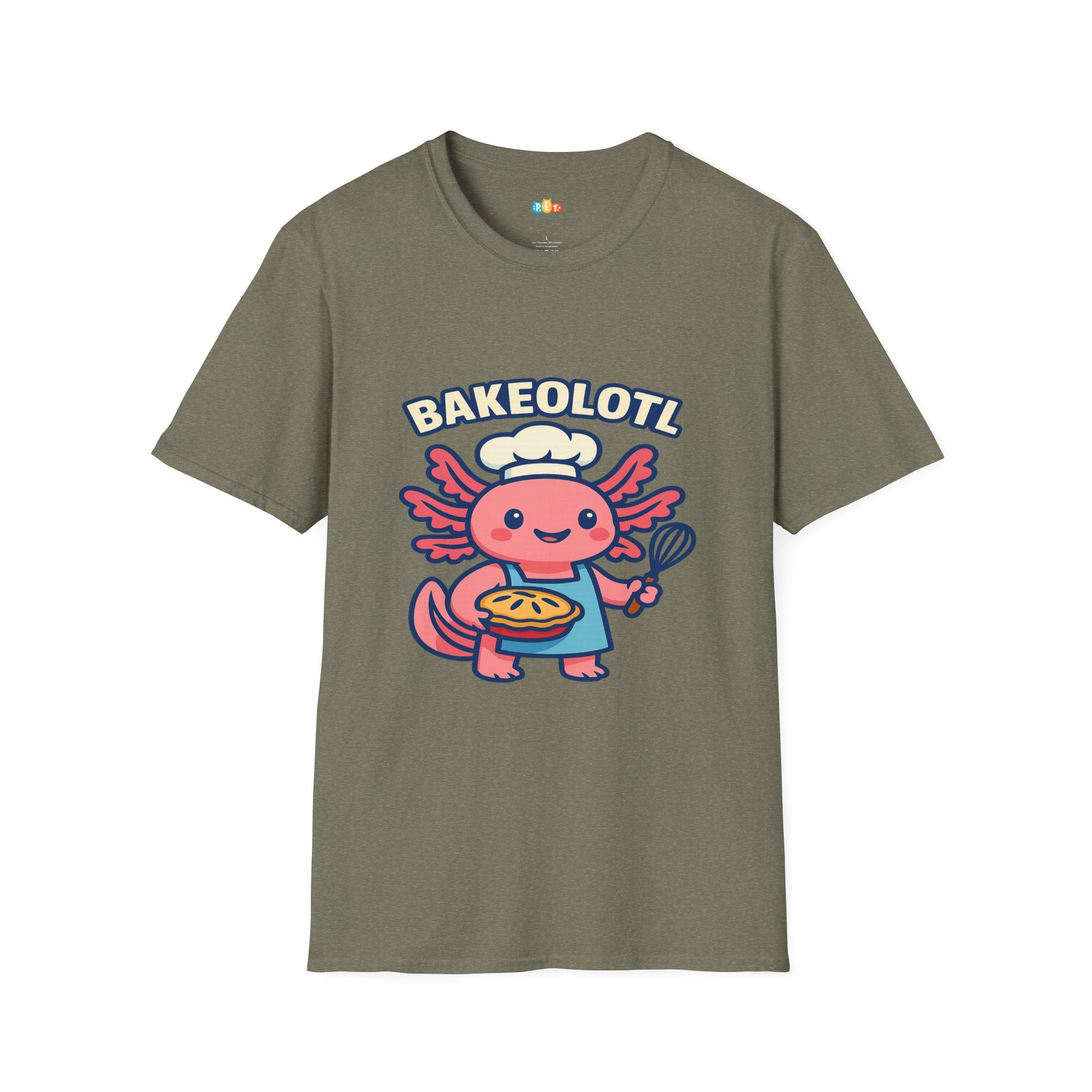 Bakeolotl Baking Axolotl T-Shirt - Funny Baker Chef Pie Whisk Kitchen Cooking Pastry Baker Tee