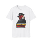 Mobbed Up Rooster Funny Gangster Chicken T-Shirt | Fedora Rooster Profile Graphic Tee for Chicken Owners, PetPulse