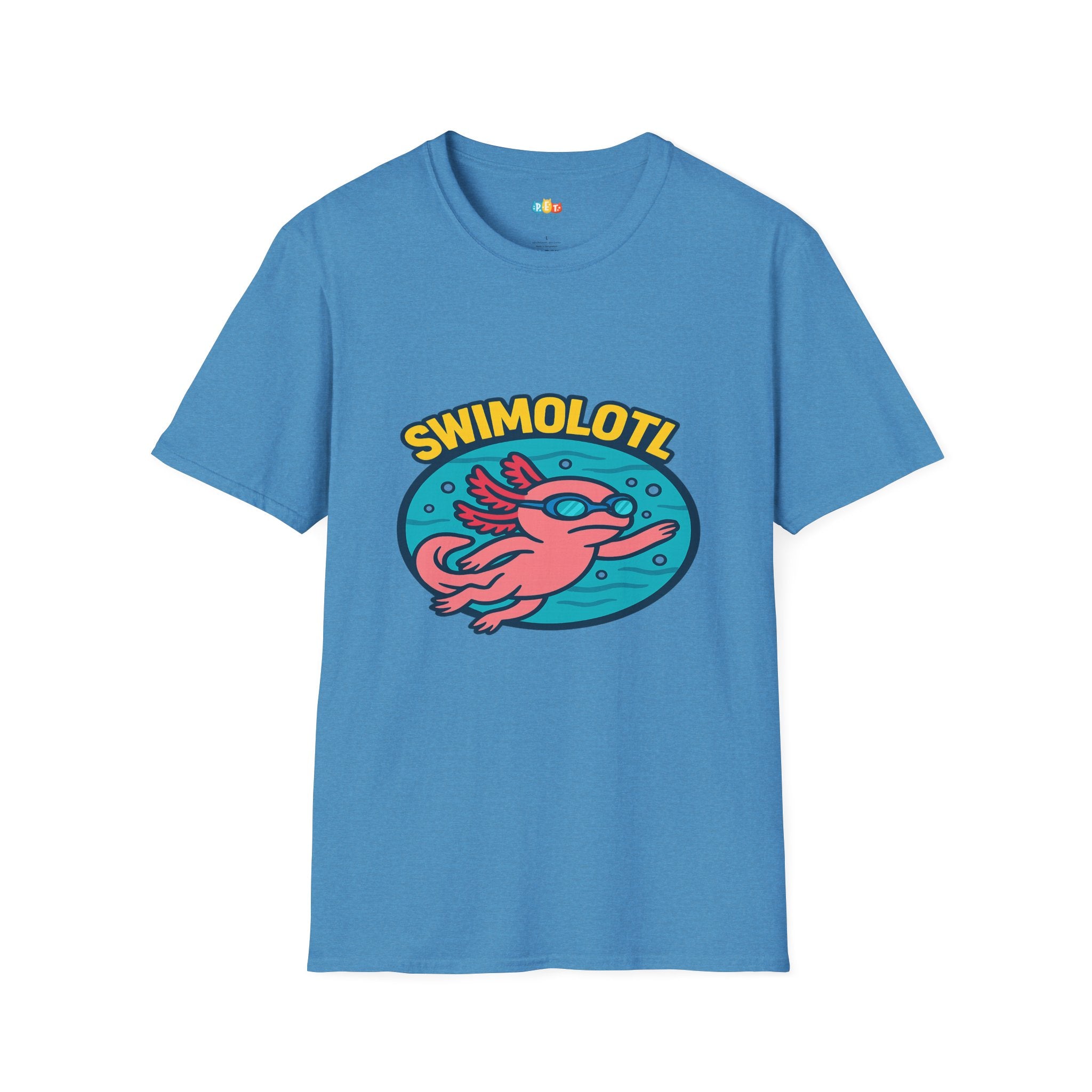 Swimolotl Athletic Axolotl Swimming T-Shirt - Funny Animal Pun Pool Swimmer Water Sports Fitness Tee