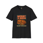 Merry X-Mess Holiday Hooligan Christmas T-Shirt - Funny Feral Cat Fruitcake Chaos Vintage Xmas Tee