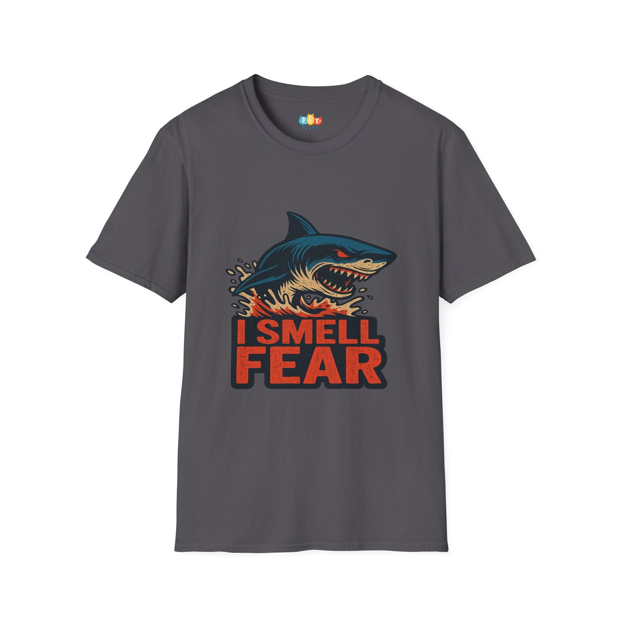 "I Smell Fear" Vintage Shark Attack T-Shirt - Retro Water Splash Graphic Tee